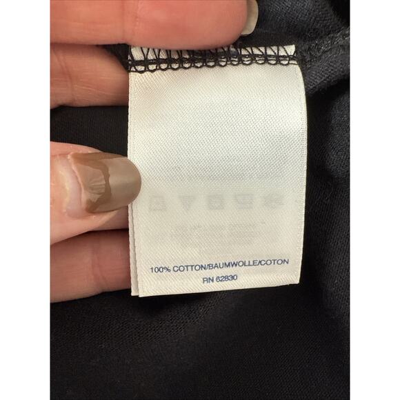 Lands End Women's S Boho Embroidered V Neck Stretch Sleeveless Dress Pockets Blk - Picture 7 of 10